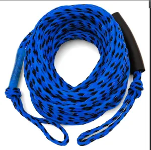 Boat Tow Rope for Tubing, 60FT Tube Boating Ropes Heavy Duty Thick for Ski Float Water Skiing with Floating Foam Wakeboard Towable Tube with Bag Yellow and Black