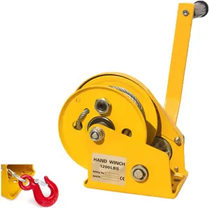 Boat Trailer Winch, Heavy Duty Hand Winch, Pulling Lifting Loading Tool for Boat Trailers Trucks Pickups Caravan, High Temperature Quenched