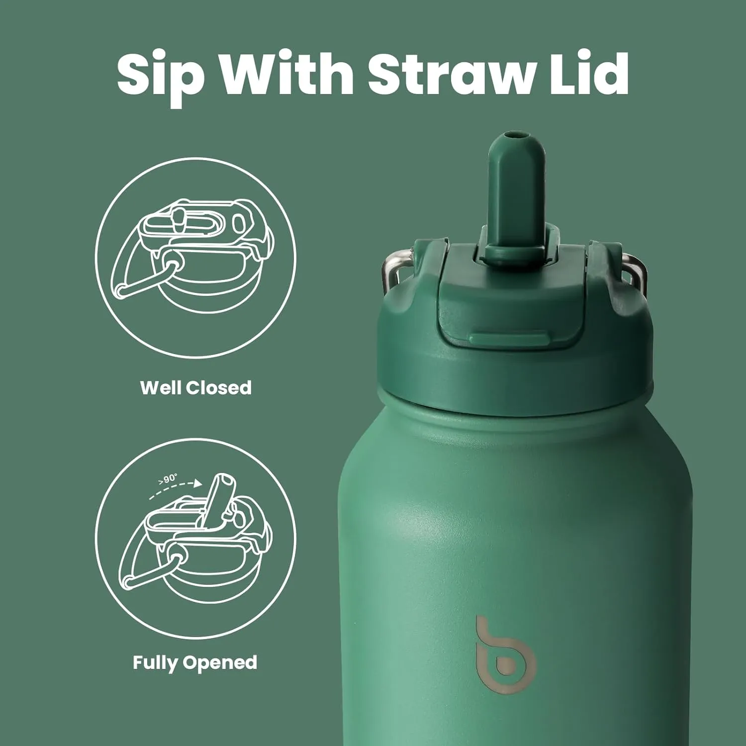 BOTTLE BOTTLE 40 oz sports water bottle stainless steel insulated water bottle with straw and pills holder