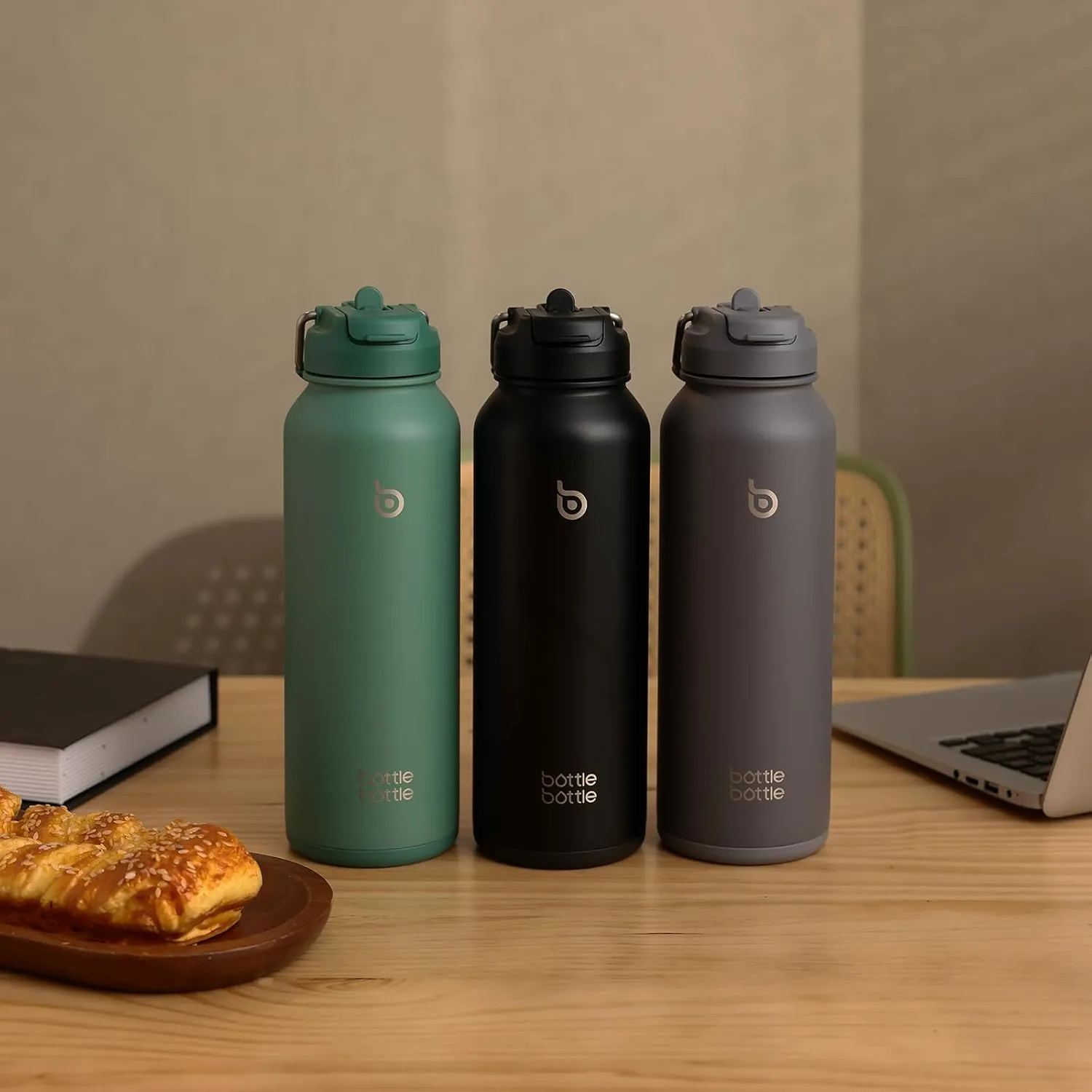 BOTTLE BOTTLE 40 oz sports water bottle stainless steel insulated water bottle with straw and pills holder