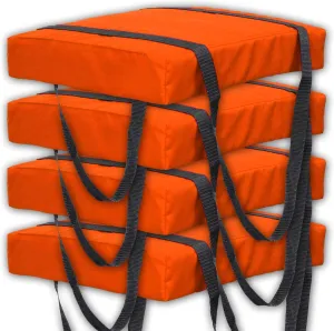 Bradley 4 Pack Type IV Boat Cushion USCG Approved Throwable Flotation Device; Coast Guard Approved Throw Preserver with Foam Cushion; throwable Boat Safety Device
