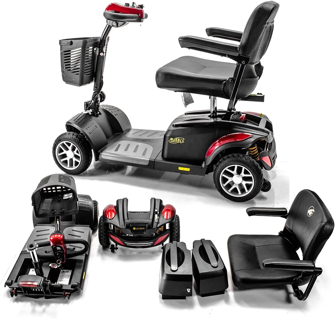 BuzzAround Ex Extreme 4-Wheel Scooter GB148 with Free Accessory