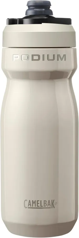 CamelBak Podium Steel Insulated Stainless Steel Bike Water Bottle – for Cycling, Fitness & Sports- Fits Most Bike Cages, 18oz - Stone