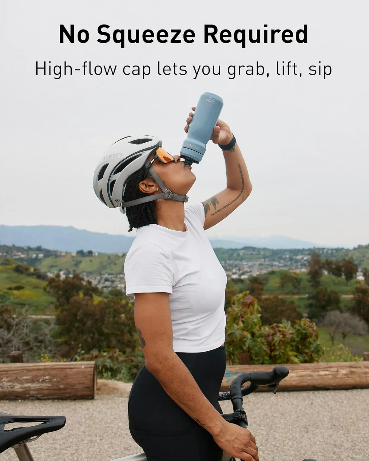 CamelBak Podium Steel Insulated Stainless Steel Bike Water Bottle – for Cycling, Fitness & Sports- Fits Most Bike Cages, 18oz - Stone