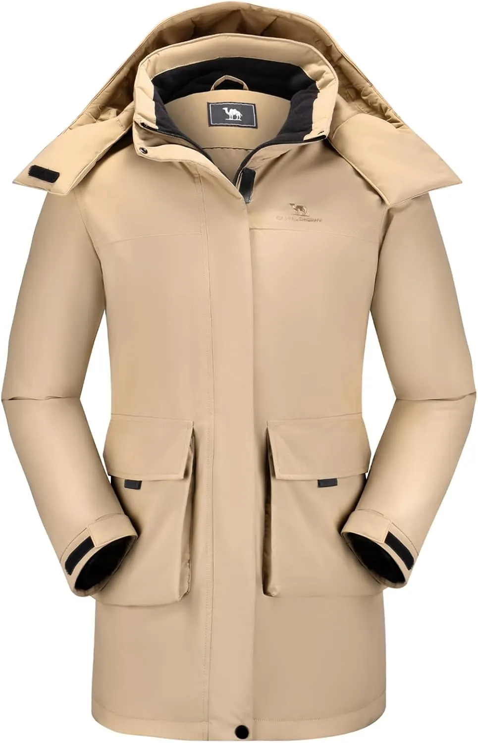 CAMELSPORTS Women's Waterproof Ski Jacket Warm Winter Coat Hooded Outdoor Windbreaker Mountain Snowboarding Jacket