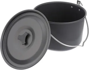 Camp Kettle Pot Set 4l Aluminum Outdoor Cookware Non-Stick Compact for Hiking and Camping