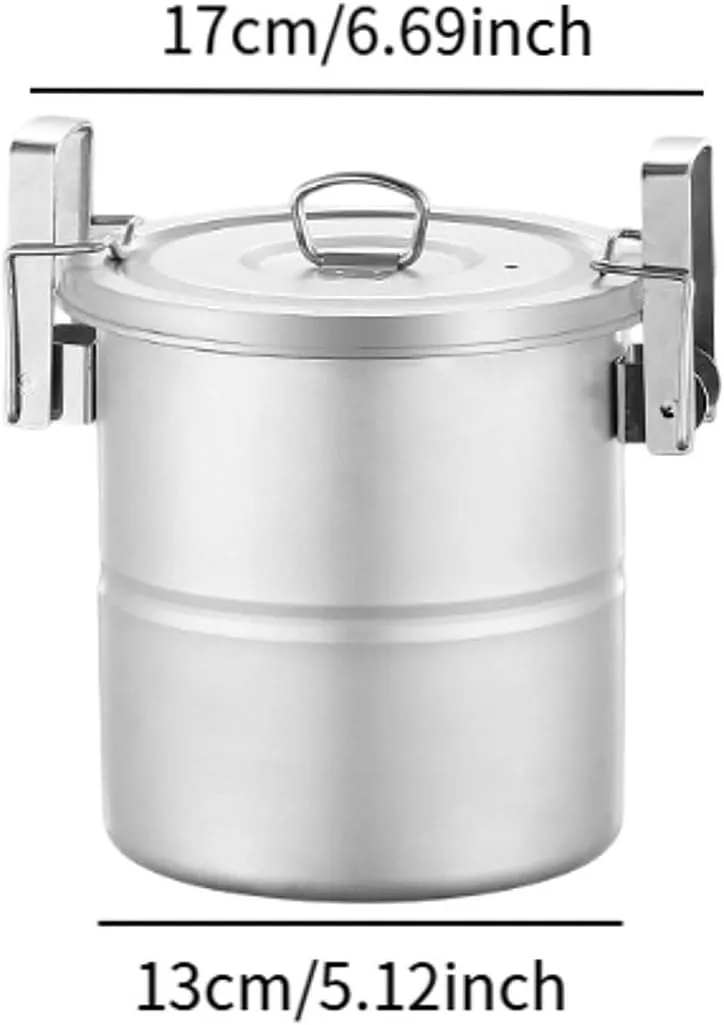 Camping Cooking Pot Outdoor Camp Pot Nonstick Hanging Pot Camping Soup Pot Campfire Cookware for BBQ Fishing Dinner Hiking