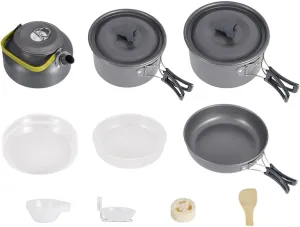 Camping Cookware Mess Kit Cooking Utensils Set for Outdoor Cooking Travel