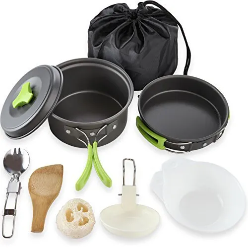 Camping Cookware Mess Kit for Backpacking Gear – Camping Cooking Set