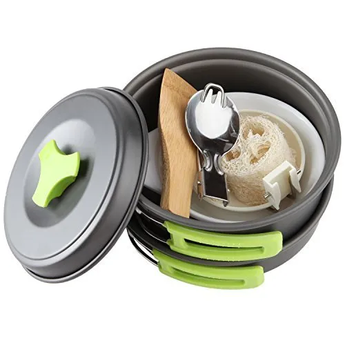 Camping Cookware Mess Kit for Backpacking Gear – Camping Cooking Set