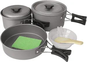 Camping Cookware Mess Set Camping Cooking Set for Backpacking Accessories