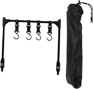 Camping Folding Rack Multiuse Cookware Hanging Rack Outside for BBQ Picnic Backpacking