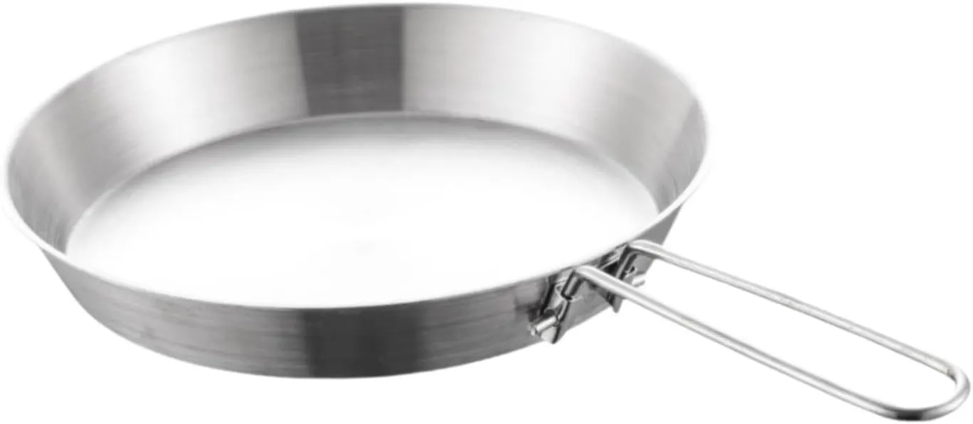 Camping Fry Pan Cookware Folding Handle Easy to Clean Heat Resistant Easy to Carry Portable Non Stick Skillet Pancake Maker, 12cm