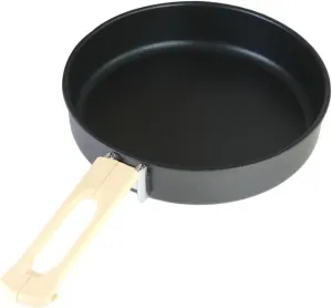Camping Frying Pan Non Stick Skillet Heat Resistant Lightweight Multipurpose Foldable Handle Flat Griddle Pan for Fishing BBQ, L Aluminum Alloy