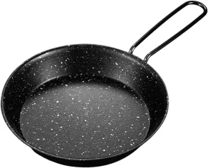 Camping Frying Pan Tableware Barbecue Plate with Foldable Handle Cookware Nonstick Wok Pan for Home Kitchen Outdoor Cooking, 16cm
