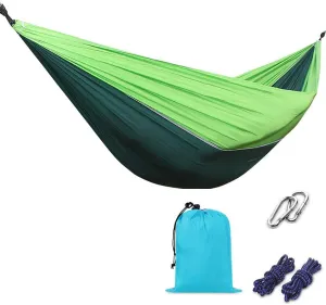 Camping Hammock 210T Nylon Breathable Hammock Tent with Tree Straps & Aluminum Alloy Carabiners Travel Hammock Quick Drying for Hiking Backpacking Garden (Color : A, Size : 250x140cm)