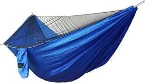 Camping Hammock Camping Hammock with Mosquito Net 1-2 Persons Portable Sleeping Hammock Swing Garden Yard Outdoor Camping Stuff, Blue