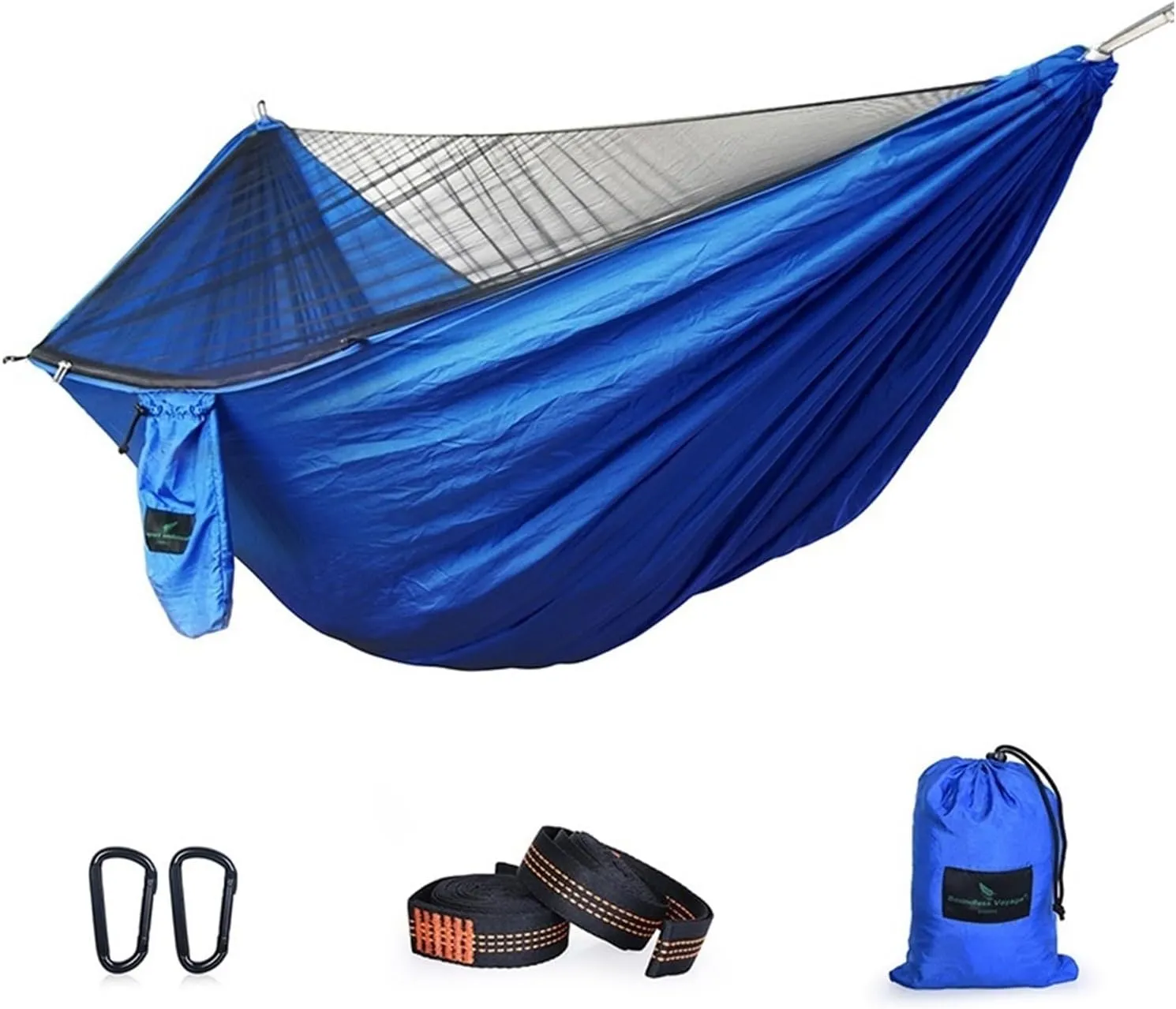 Camping Hammock Camping Hammock with Mosquito Net 1-2 Persons Portable Sleeping Hammock Swing Garden Yard Outdoor Camping Stuff, Blue