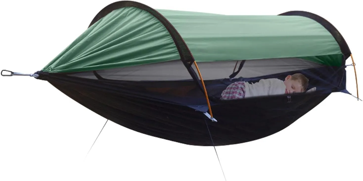 Camping Hammock | Nylon Portable Hammock Tent | Lightweight Travel Hammock | Hammock Net, Anti Rollover Jungle Hammock, Professional Camping Hammock, Double Hammock, Sleeping Hammock Bed