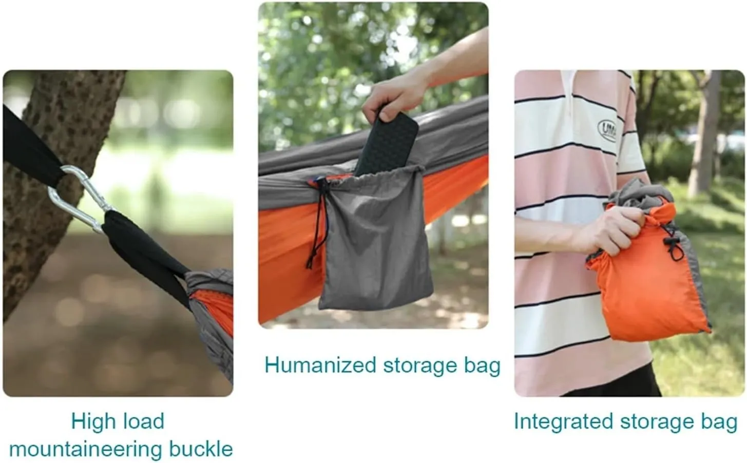 Camping Hammock Portable Camping Hammock Double Hanging Bed Lightweight Hammock Outdoor Waterproof Durable Survival Travel Leisure Bed, 245 X 90cm C