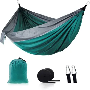 Camping Hammock - Travel Hammock with 2 Tree Straps, Double Hammock, Durable Nylon Parachute Portable Hammock for Outdoor Hiking Backpacking Yard