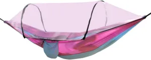 Camping Hammock with Net, Hammock Tent Strong Load-Bearing Capacity, Portable Hammock Camping Breathable Mosquito Proof, Suitable for Outdoor Use(Pink,260 * 140cm)