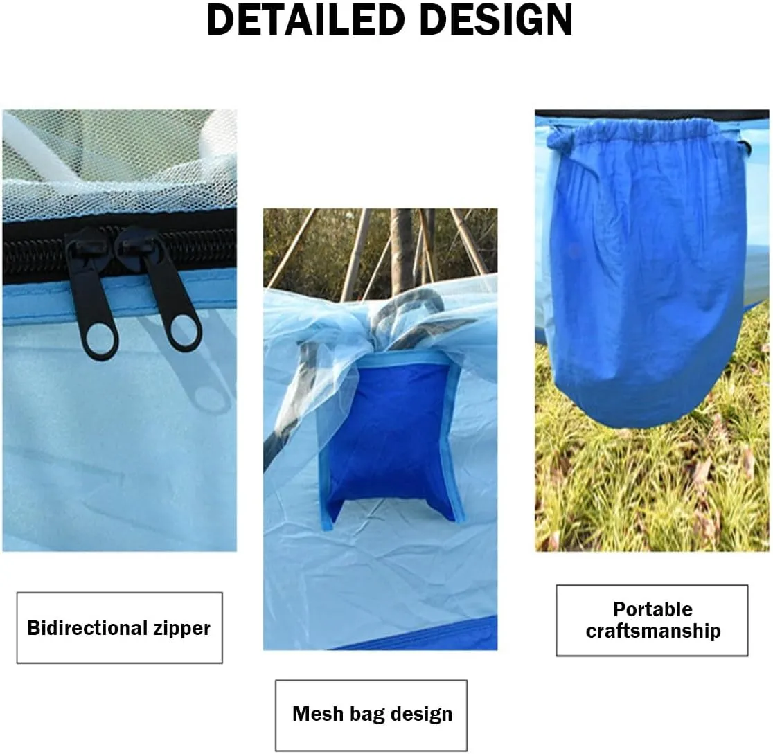 Camping Hammock with Net, Hammock Tent Strong Load-Bearing Capacity, Portable Hammock Camping Breathable Mosquito Proof, Suitable for Outdoor Use(Pink,260 * 140cm)