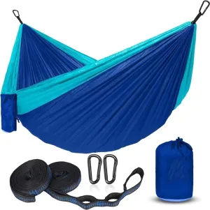 Camping Hammock with Tree Straps for Hanging, Portable Hammock with Travel Bag for Garden Outdoor Indoor Patio Backyard, 8.5x4.6 FT