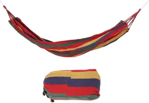 Camping Hammock,Outdoor Travel Woven Hammock Garden Swing with Carry Bag,Portable Camping Hammock with Hardwood Spreader Bar,Outdoor Travel Hammock for Summer Camping, (Red)