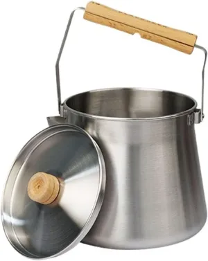 Camping Kettle Portable 1.6L Stainless Steel Outdoor Campfire Camp kettle | Durable and Portable Camp Tea Pot Ideal for Hiking Picnic Travel Camping Kettle Camp Tea offee Pot