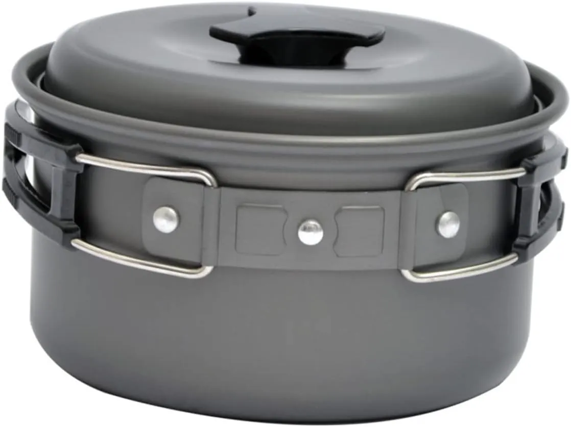 Camping Nonstick Pan Cooking Utensil Portable Cookware Tote for Outdoor Pot
