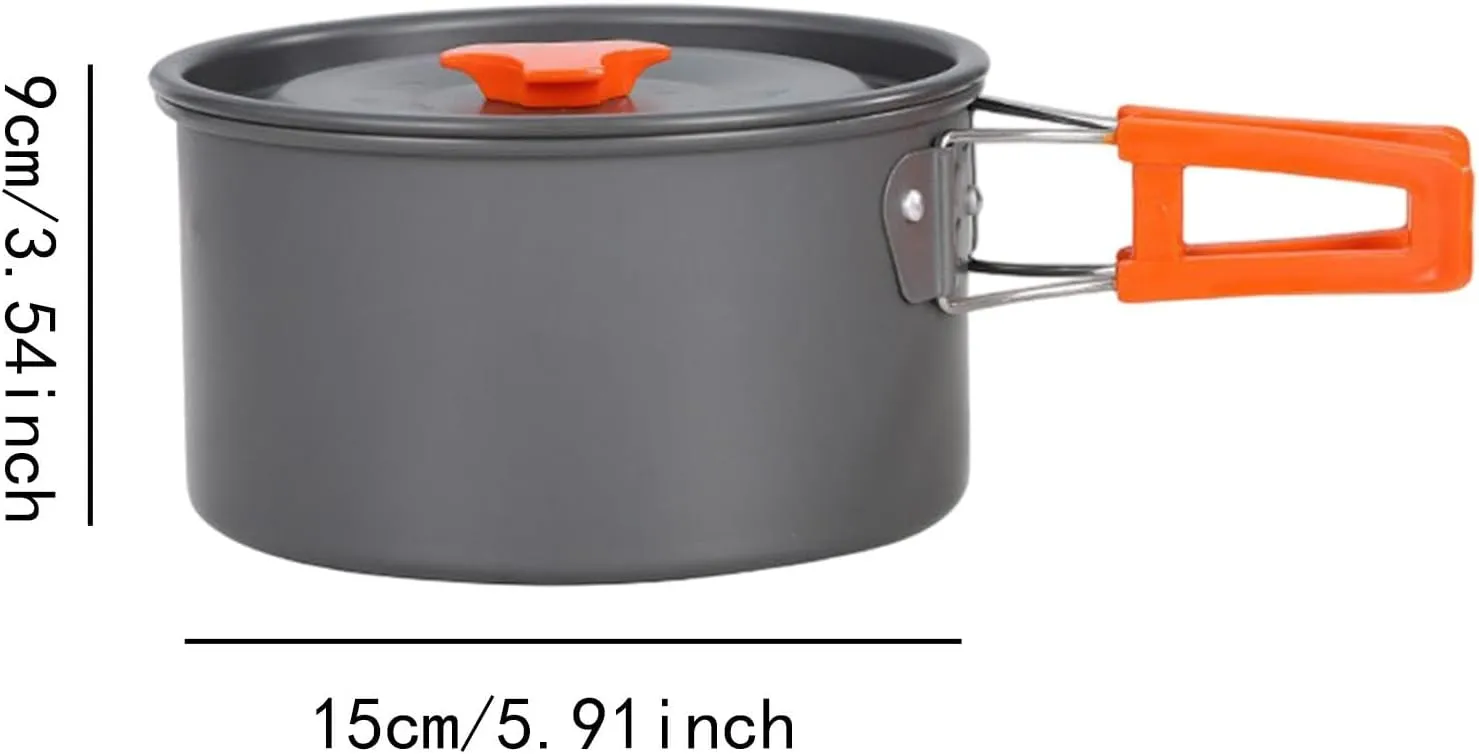 Camping Pot Cookware Portable Practical with Handle Camp Stockpot Outdoor Cooking Pot for Explorers Beach Backpacking Picnics