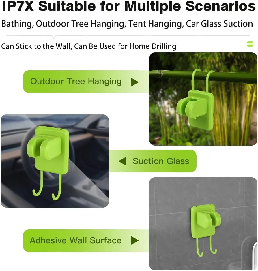 Camping Shower, Portable Camping Shower Pump RV Outdoor Shower Kit Camp Shower w Full Screen Intelligent Digital Display Adjustable Shower Kit for Backyard