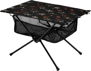 Camping Table Lightweight Portable Folding Table with Mesh Storage Net Pumpkin Spider Web Ideal for Camping Hiking Beach Picnic Travel Backyard