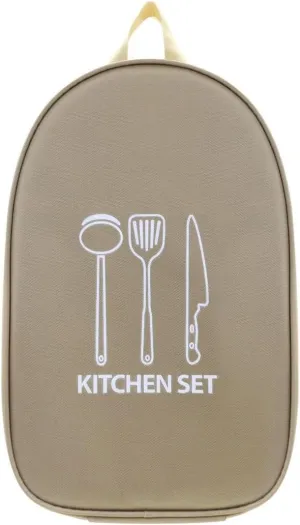 Camping Travel Cooking Utensils Organizer Travel Bag, Portable Small Stuff Case for Storing, Knife Backpack and Waterproof Chef Bag,Portable Pouch for BBQ Camp Cookware Kitchen Kit