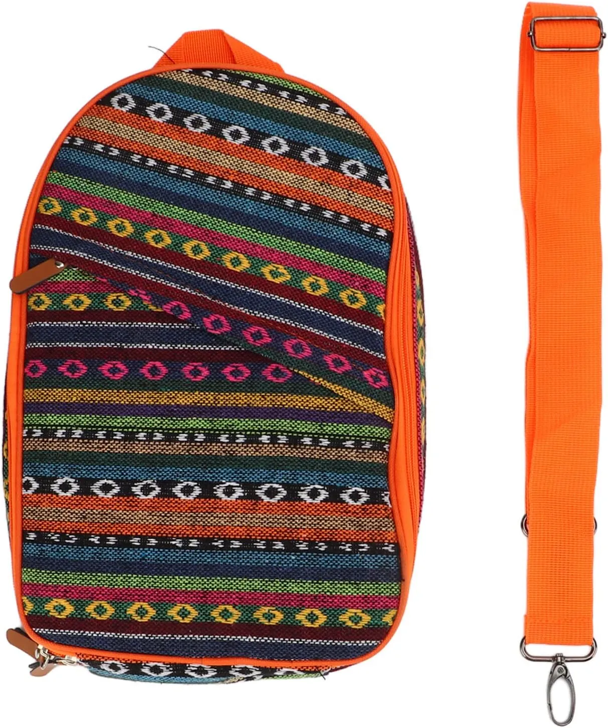 Camping Utensil Bag Compact Design Polyester Portable Widely Used Camping Utensil Organizer for BBQ Camp Cookware Kitchen Kit (Orange)