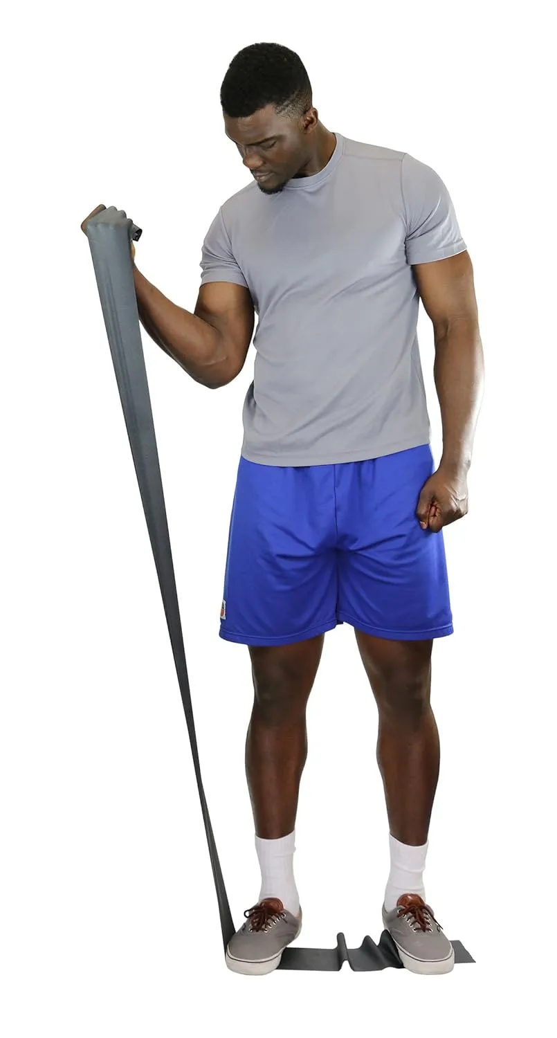 CanDo Low Powder Exercise Band, 50 yard roll, Black: X-Heavy