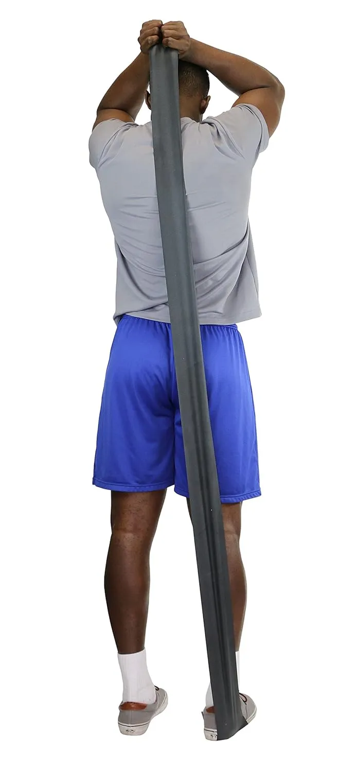 CanDo Low Powder Exercise Band, 50 yard roll, Black: X-Heavy