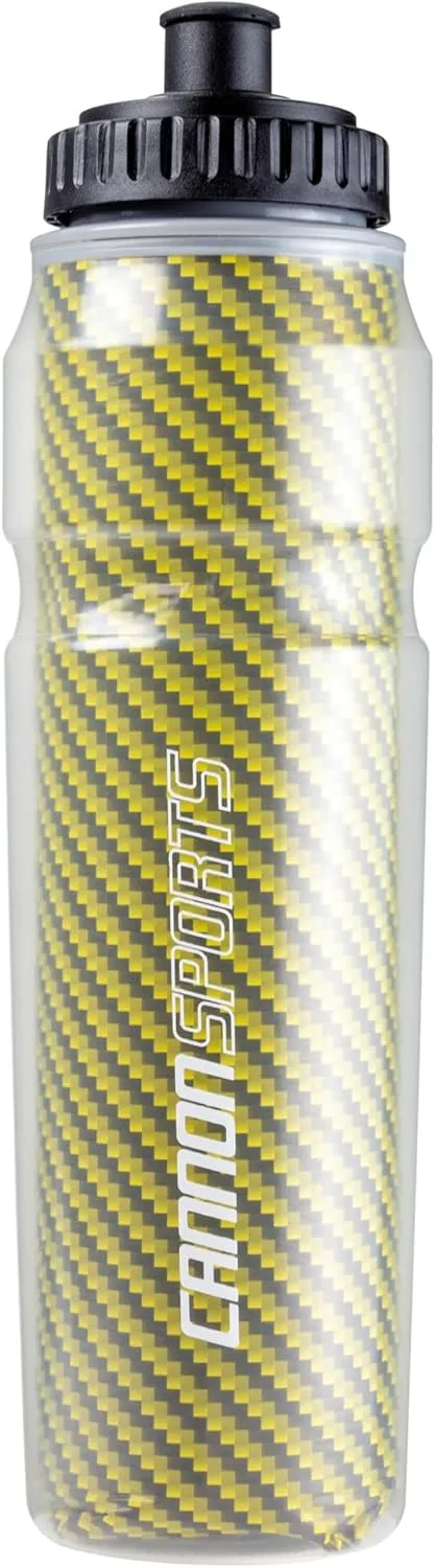 Cannon Sports 28oz Insulated Squeeze Water Bottle with Straw, Leak Proof Lids, 2 lids (Straw and Squeeze), Double Wall Insulation, Wide Mouth, BPA-Free (2 Pack) (Yellow)