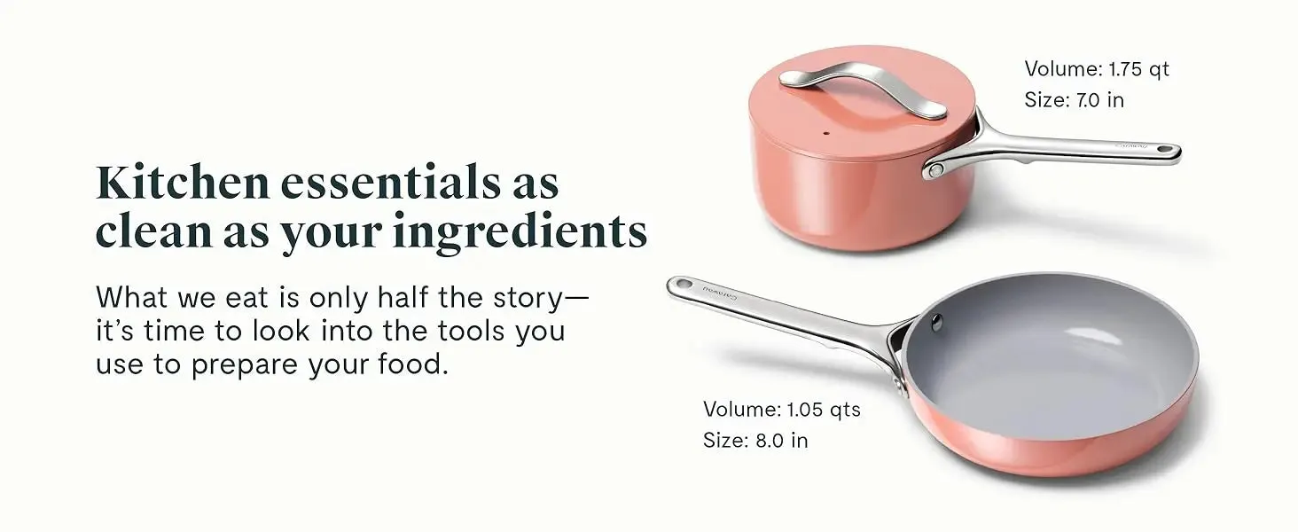 Caraway Mini Cookware Set with Fry Pan & Sauce Pan