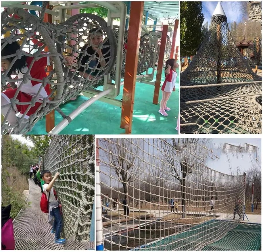 Cargo Climbing Net Outdoor Treehouse Nylon Truck Trailer Nets Playground Heavy Duty Swings Net Safety Net Cargo Net Child Playground Climbing Netting Dia 6mm (Size : 1X1m/3.3X3.3ft)