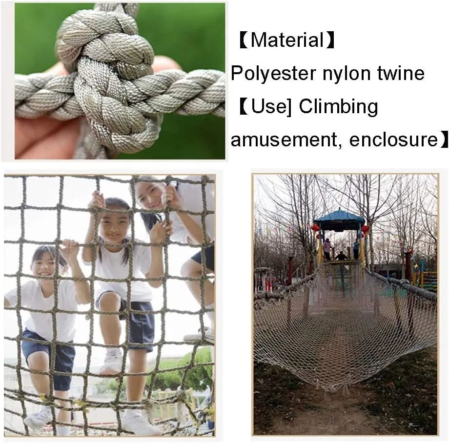 Cargo Climbing Net Outdoor Treehouse Nylon Truck Trailer Nets Playground Heavy Duty Swings Net Safety Net Cargo Net Child Playground Climbing Netting Dia 6mm (Size : 1X1m/3.3X3.3ft)