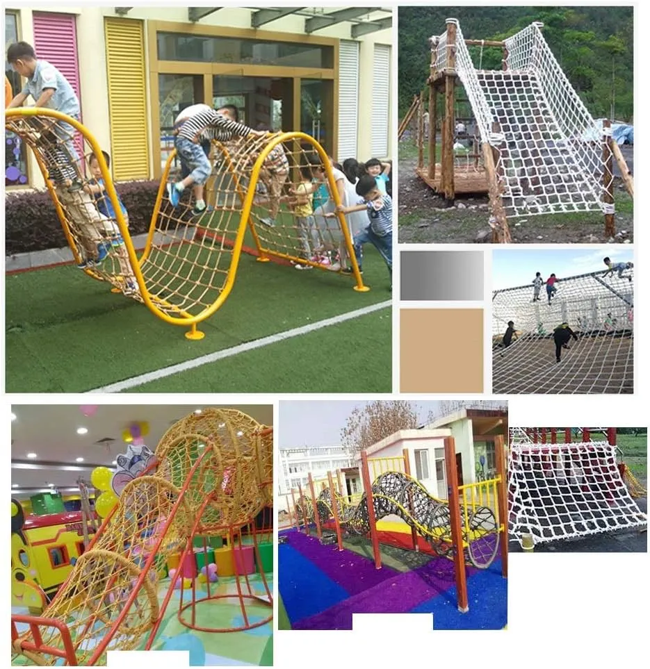 Cargo Climbing Net Outdoor Treehouse Nylon Truck Trailer Nets Playground Heavy Duty Swings Net Safety Net Cargo Net Child Playground Climbing Netting Dia 6mm (Size : 1X1m/3.3X3.3ft)