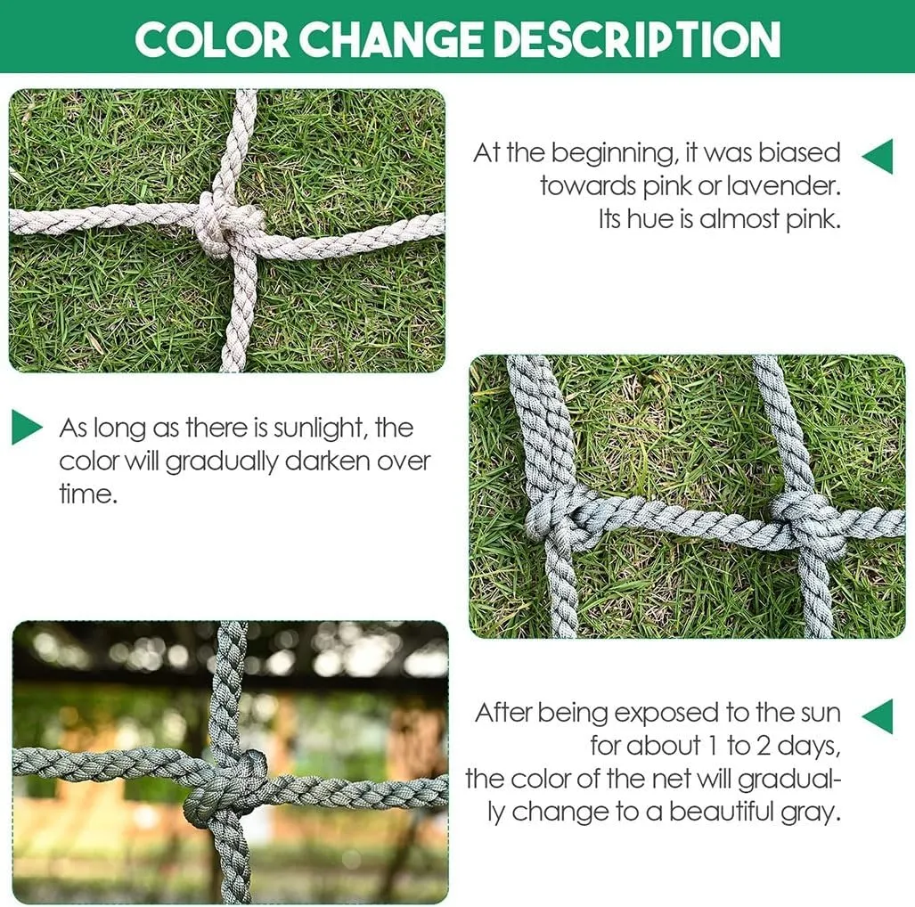 Cargo Climbing Net Outdoor Treehouse Nylon Truck Trailer Nets Playground Heavy Duty Swings Net Safety Net Cargo Net Child(8mm*8cm,2X3m/6.6X9.8ft)