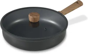 CAROTE Titanium Pan Non Stick Frying Pans with Lid, 8/9.5/11 Inch Nonstick Skillet Chef's Pan with Lid, Compatible with All Stoves, 10''