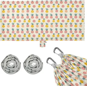 Cartoon Beige Pineapple Outdoor Hammock Rope Hammock for Outside Patio Backyard Poolside