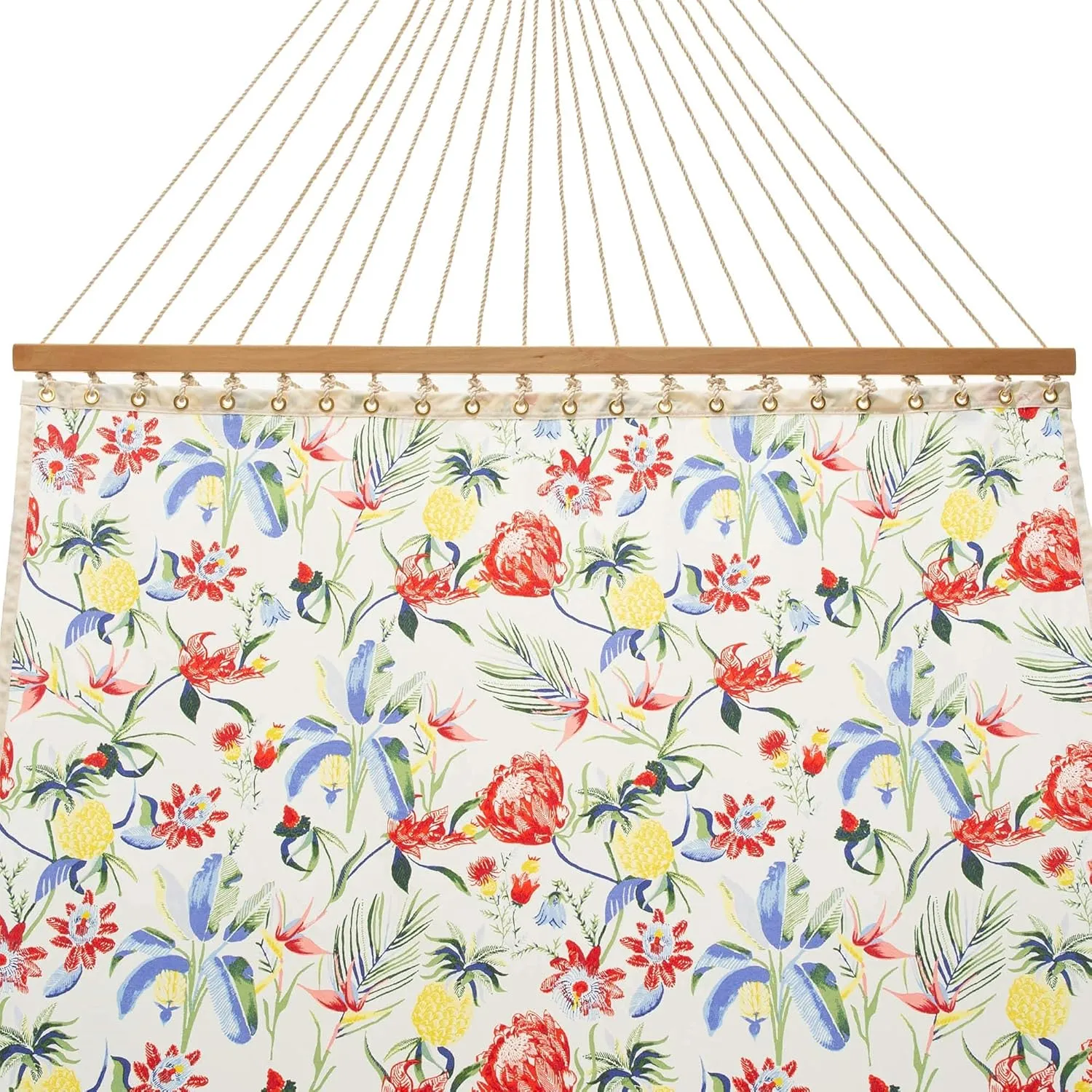 Castaway Living Large Tropical Print Quick Dry Hammock with Free Extension Chains & Tree Hooks, Designed in The USA, Accommodates Two People with a Weight Limit of 350 lbs.