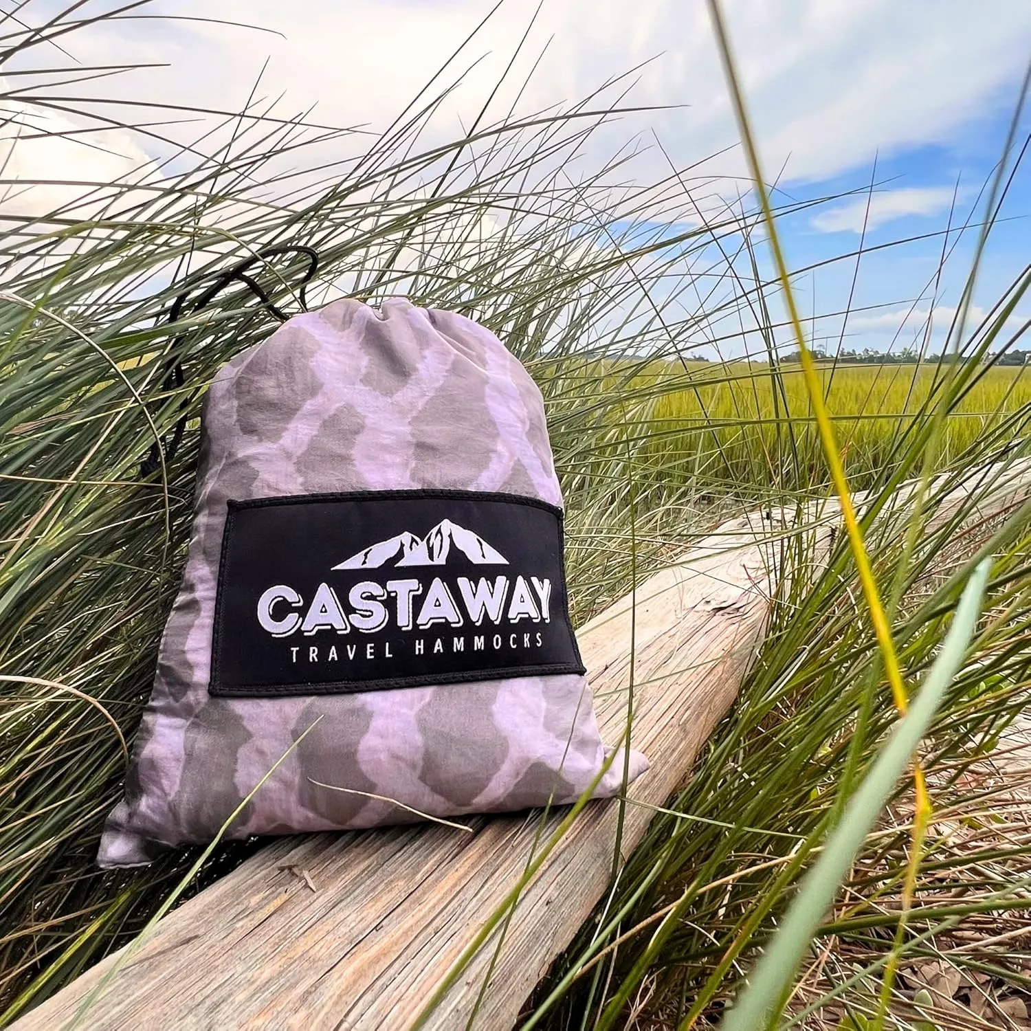 Castaway Travel Hammocks Double Rope Design Camping Hammock with 2 Tree Straps, Triple Stitched Durable Nylon Material, Compact Design for Backpacking, Travel, Beach, Backyard, Patio, Hiking