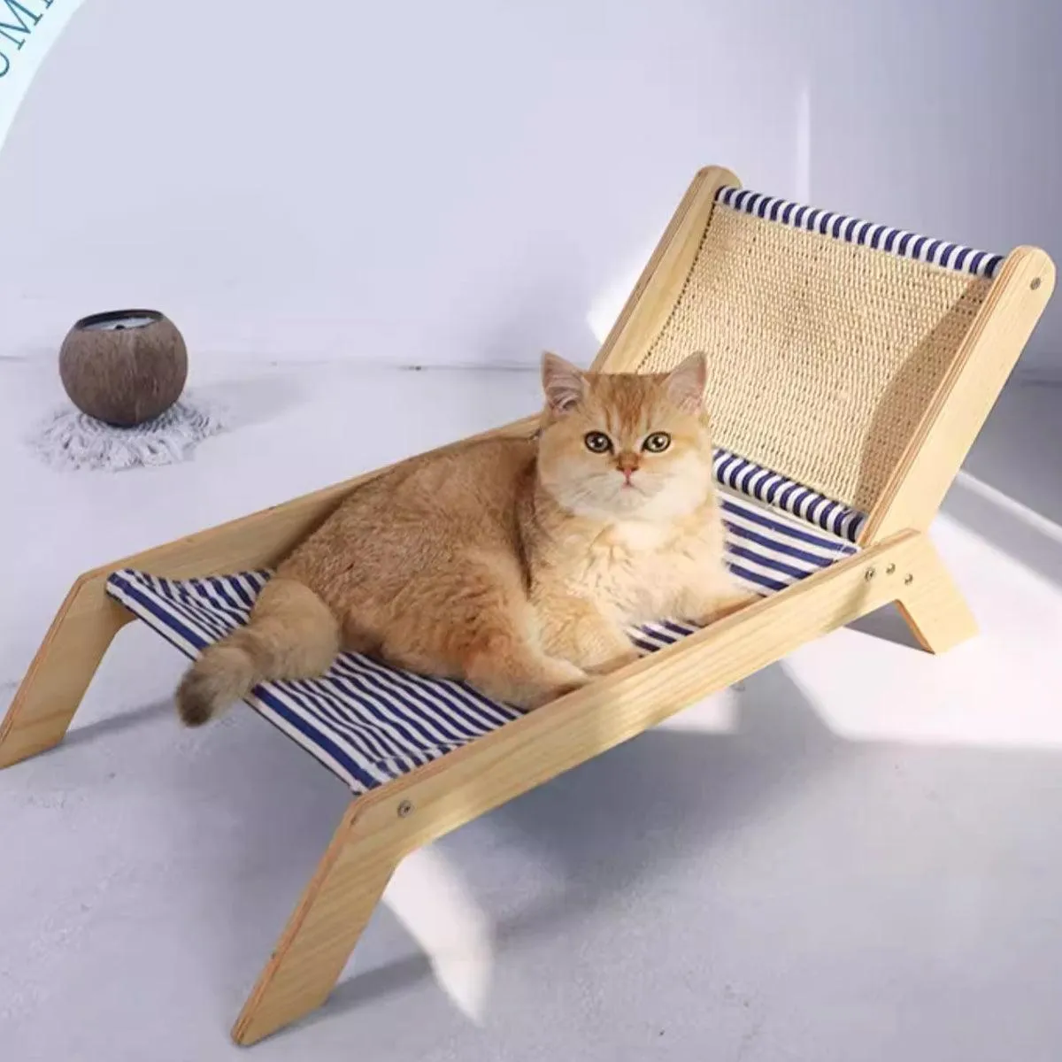 Cat Bed Summer Lounger Pet Sleeping Nest Breathable Comfortable Bed for Cats