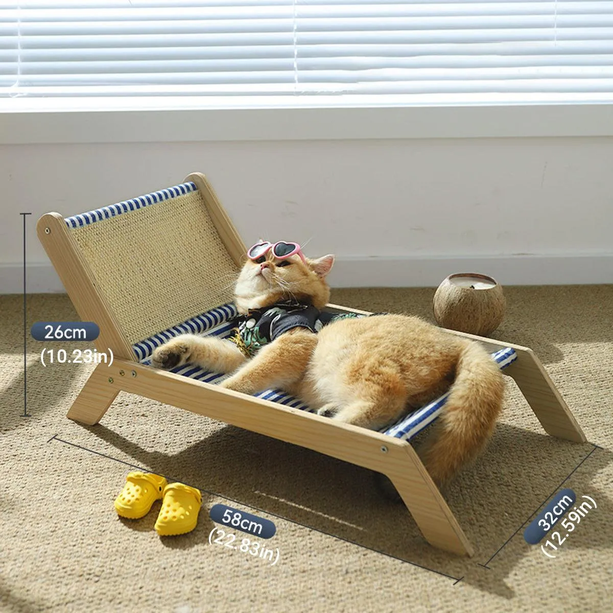 Cat Bed Summer Lounger Pet Sleeping Nest Breathable Comfortable Bed for Cats